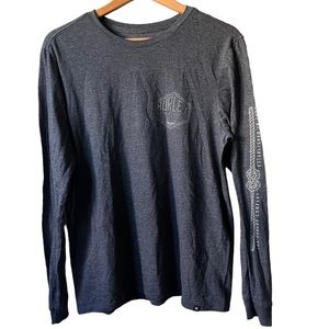 Hurley Gray Crewneck Long Sleeve T-shirt